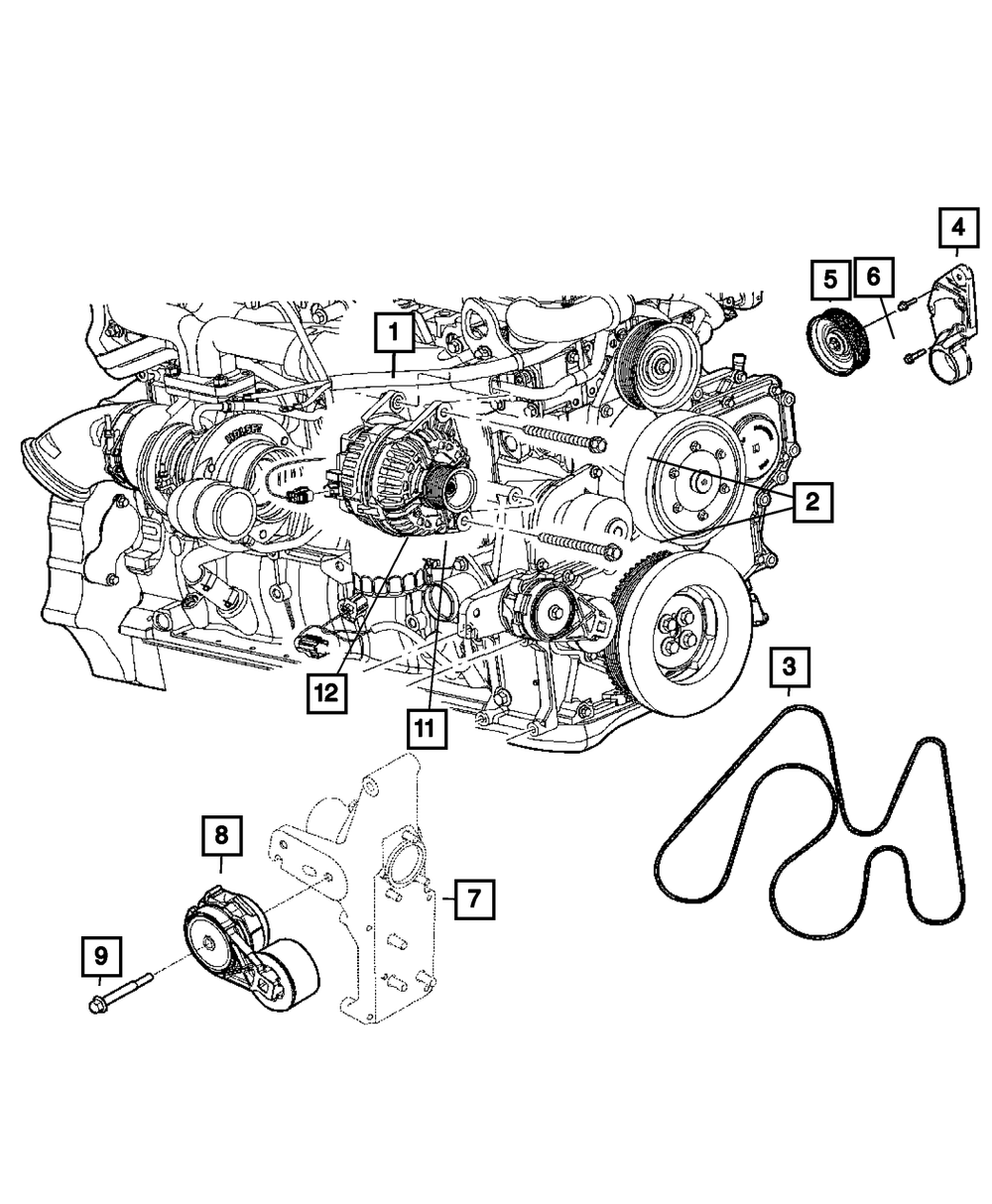 Genuine Mopar Accessory Drive Belt Suit Dodge Ram 5.9L L6 - Diesel Engine -  653041138AE (8pk3202)