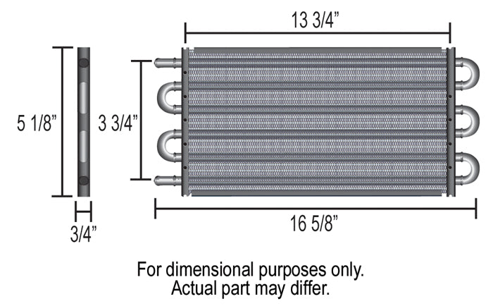 Derale 4 Pass 17'' Series 7000 Copper/Aluminium Transmission Cooler Kit