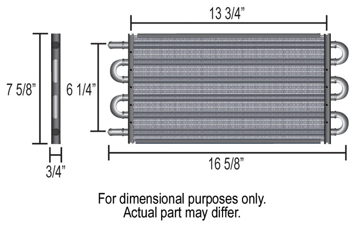 Derale 6 Pass 17'' Series 7000 Copper/Aluminium Transmission Cooler Kit