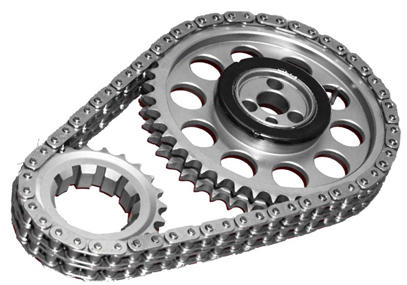 Rollmaster Nitrided Double Row Timing Chain Set Suit Holden / Chevrolet LS1 Engine, No Trigger