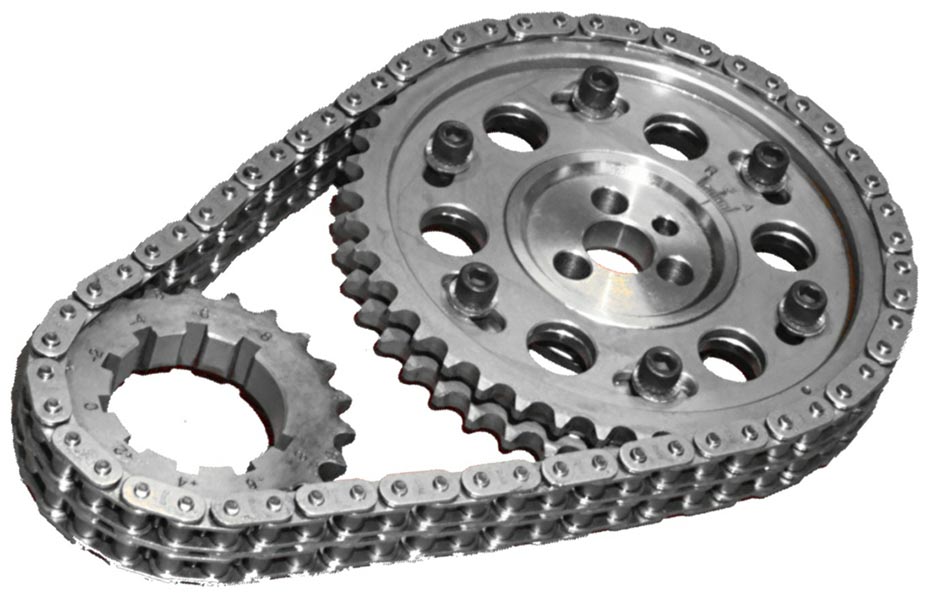 Rollmaster Nitrided Vernier Adjustable Double Row Timing Chain Set Suit Holden / Chevrolet LS1 Engine, No Trigger