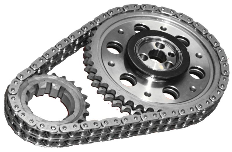 Rollmaster Nitrided Vernier Adjustable Double Row Timing Chain Set Suit Holden / Chevrolet LS1 Engine, No Trigger