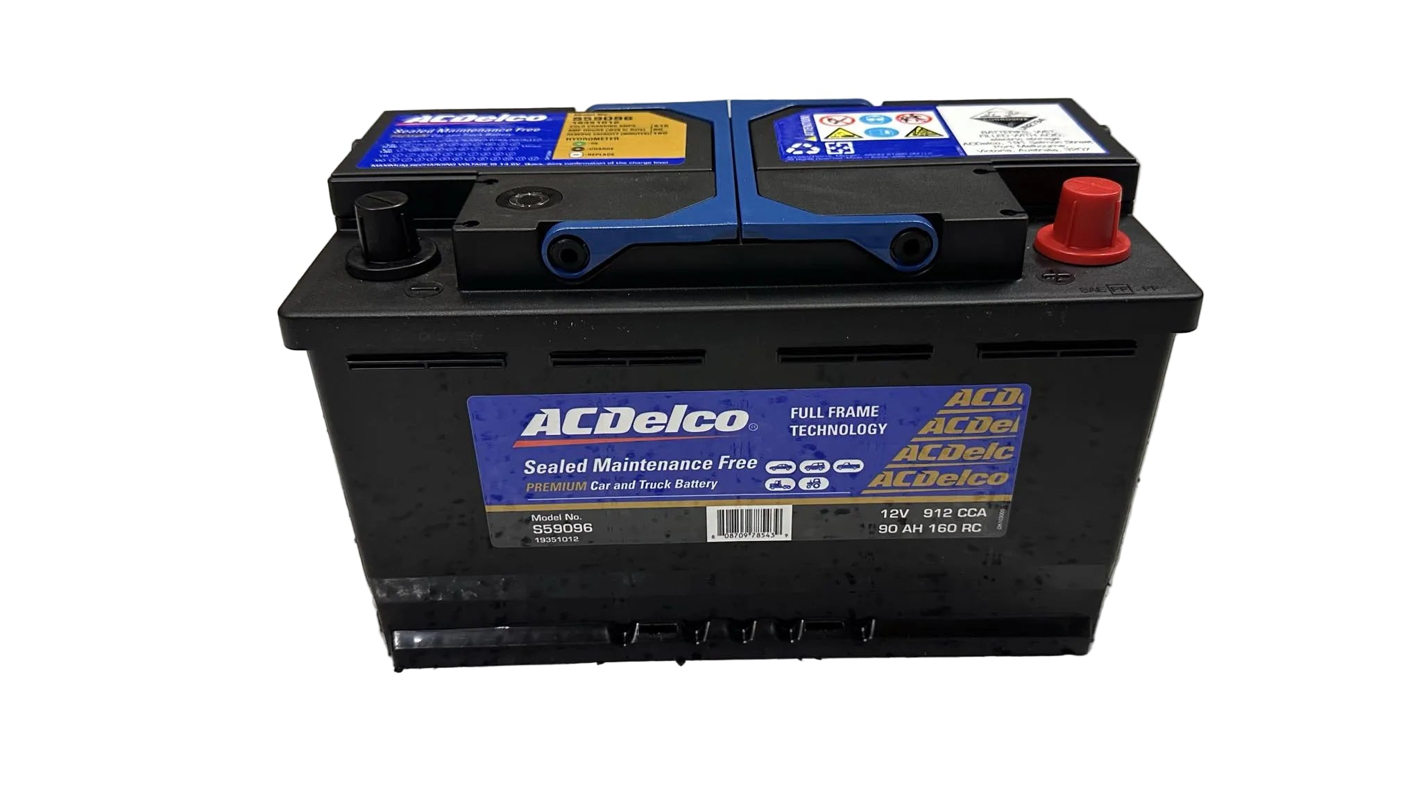ACDelco DIN LN4 Sealed Maintenance Free Premium Battery 12V, 912CCA, 90Ah, RH+