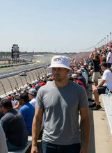 Load image into Gallery viewer, White bucket hat with &#39;HTP&#39; text on a light gray background