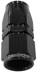 Aeroflow 200 / 570 Series PTFE Straight Hose End, Black Finish. Suits 200 & 250 Series Hose