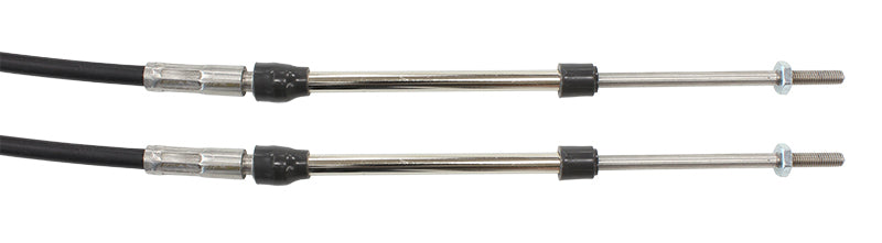 Aeroflow Clip/Clip Morse Cable, Black, 10Ft Total Length