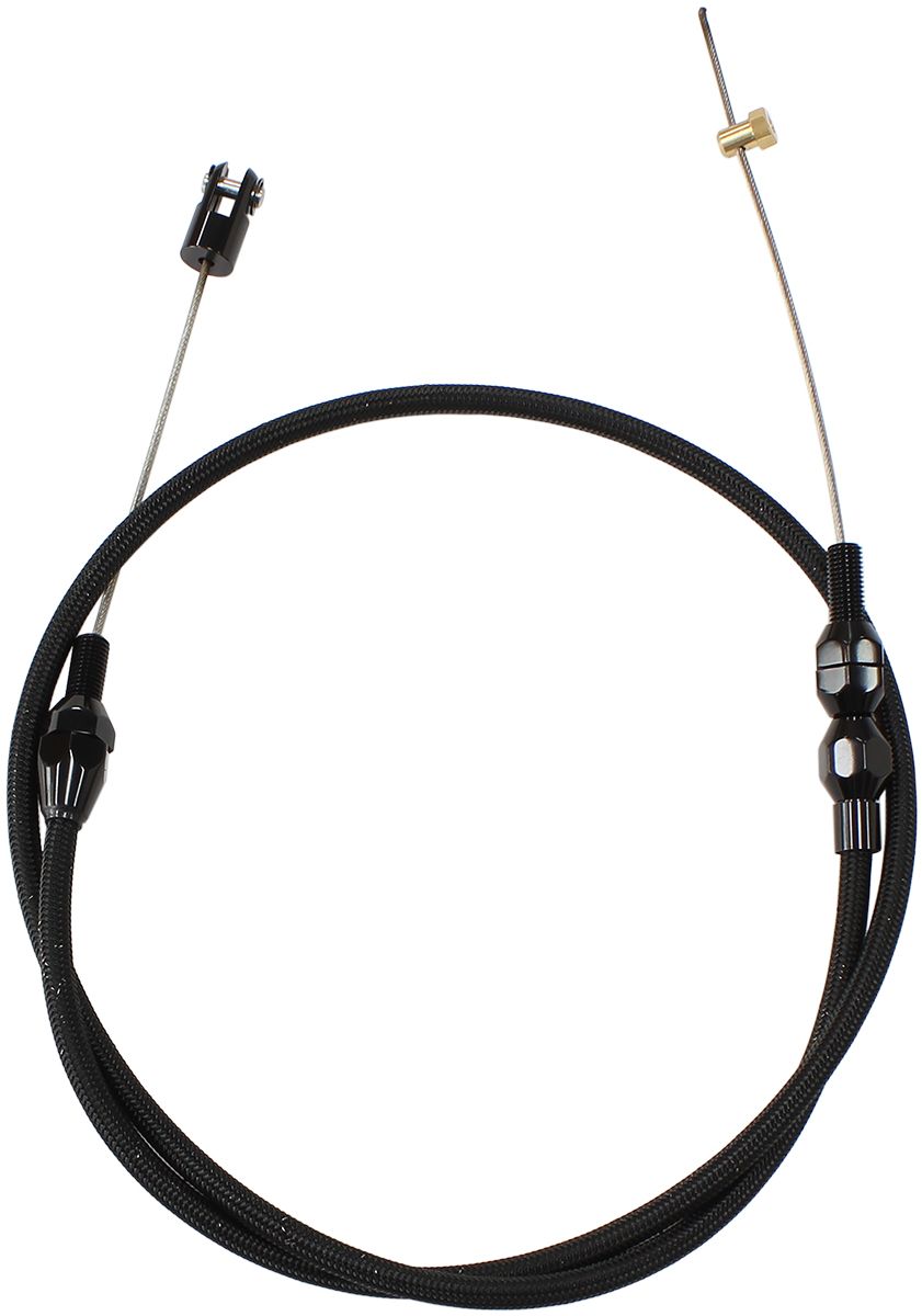 Aeroflow Stainless Steel Throttle Cable - Black 36" Long Suit GM LS Series