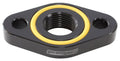 Aeroflow Turbo Drain Adapter  -10AN ORB outlet, 52.4mm bolt centre, Black Finish