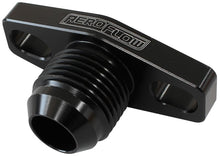 Load image into Gallery viewer, Aeroflow Turbo Drain Adapter  -10AN Male outlet, 38-44mm bolt centre, Black Finish