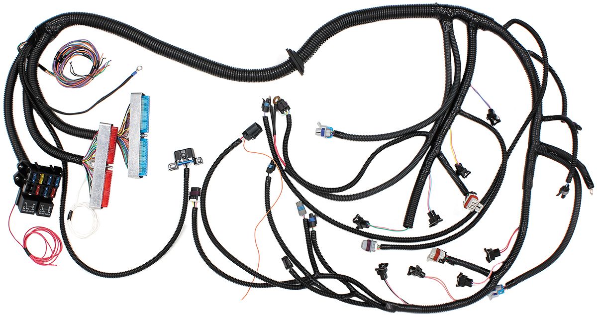 Aeroflow GM LS1 with T56 Manual Transmission Wiring Harness Standalone Plug and Play Complete Engine Harness