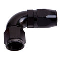 Aeroflow 500 / 550 Series Cutter Style One Piece Full Flow Swivel 90° Hose End. Suits 100 & 450 Series Hose