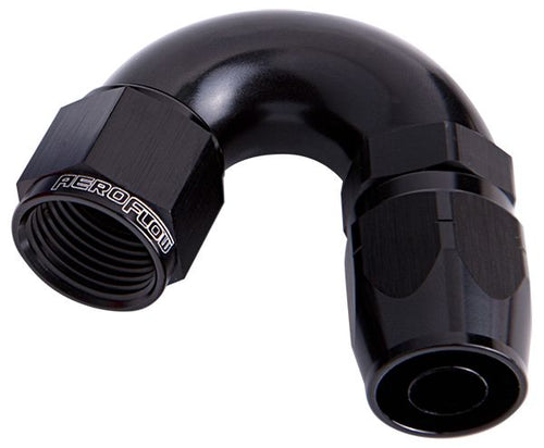 Aeroflow 500 / 550 Series Cutter Style One Piece Full Flow Swivel 150° Hose End. Suits 100 & 450 Series Hose