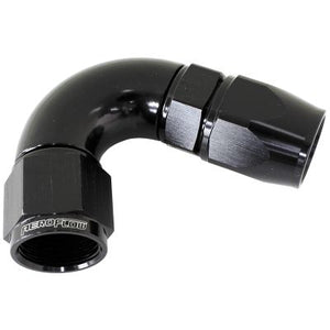 Aeroflow 200 / 570 Series PTFE 120° Hose End, Black Finish. Suits 200 & 250 Series Hose