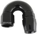 Aeroflow 200 / 570 Series PTFE 180° Hose End, Black Finish. Suits 200 & 250 Series Hose