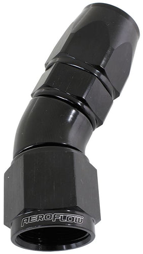 Aeroflow 200 / 570 Series PTFE 60° Hose End, Black Finish. Suits 200 & 250 Series Hose