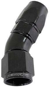 Aeroflow 200 / 570 Series PTFE 30° Hose End, Black Finish. Suits 200 & 250 Series Hose