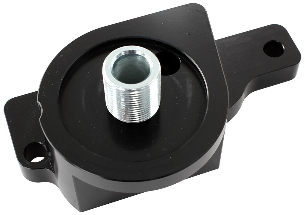Aeroflow Oil Block Adapter with Spin-On OE Oil Filter Base Suit GM LS Series, Filter Thread M22 x 1.50