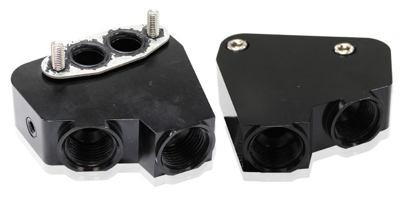 Aeroflow Billet Oil Cooler Adapter Suit Holden/Chevy LS engine
