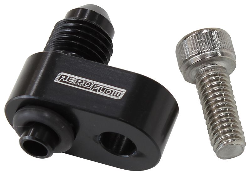 Aeroflow -4AN Water Cross-Over Adapter - Black Suit GM LS Series Engines