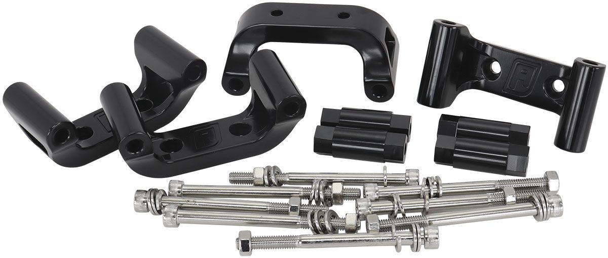 Aeroflow Billet LS2/LS3/LS7 Coil Relocation Kit Black Finish. This Kit Mounts 8 Coils.