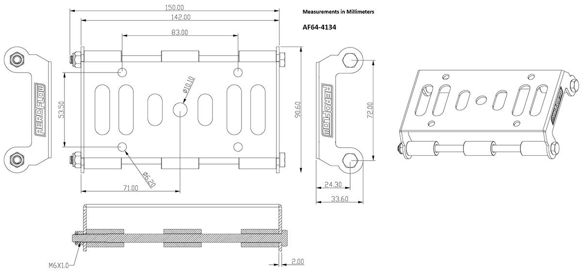 Aeroflow GM LS2 / LS3 / LS7 Stainless Steel Coil Relocation Kit, Kit Mounts 8 Coils
