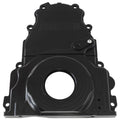 Aeroflow GM LS 2-Piece Billet Timing Cover - Black Finish Includes Mounting Hardware and Cam Sensor Plug