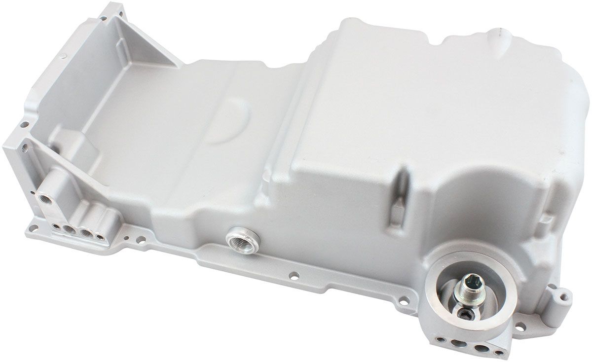 Aeroflow GM LS Cast Aluminium Standard Replacement Front Sump Oil Pan Suit GM LS Series, Holden Commodore VZ OEM Style