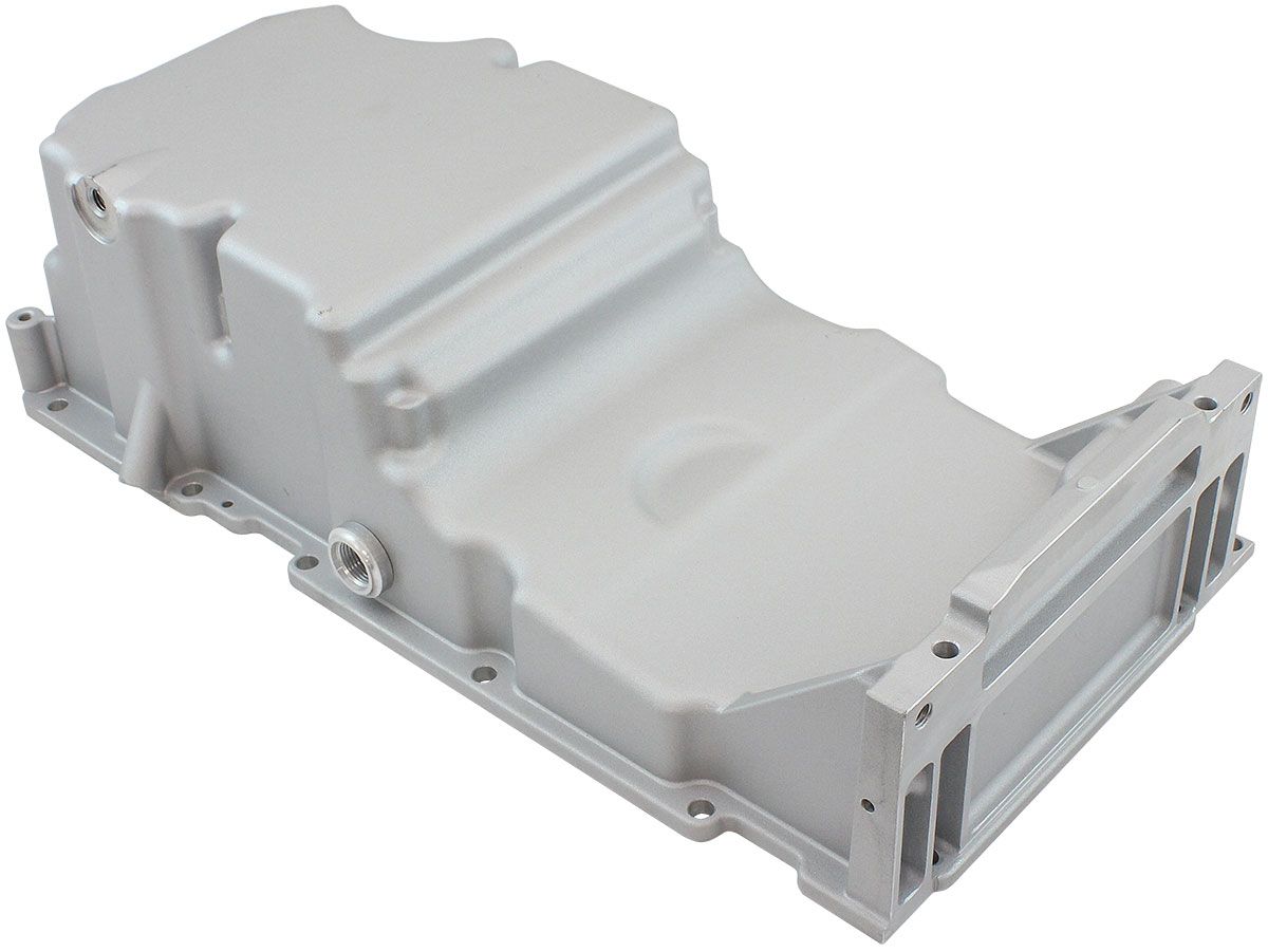 Aeroflow GM LS Cast Aluminium Standard Replacement Front Sump Oil Pan Suit GM LS Series, Holden Commodore VZ OEM Style