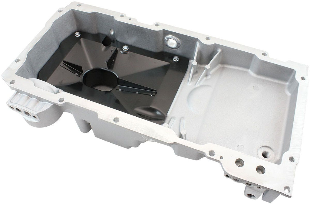 Aeroflow GM LS Cast Aluminium Standard Replacement Front Sump Oil Pan Suit GM LS Series, Holden Commodore VZ OEM Style
