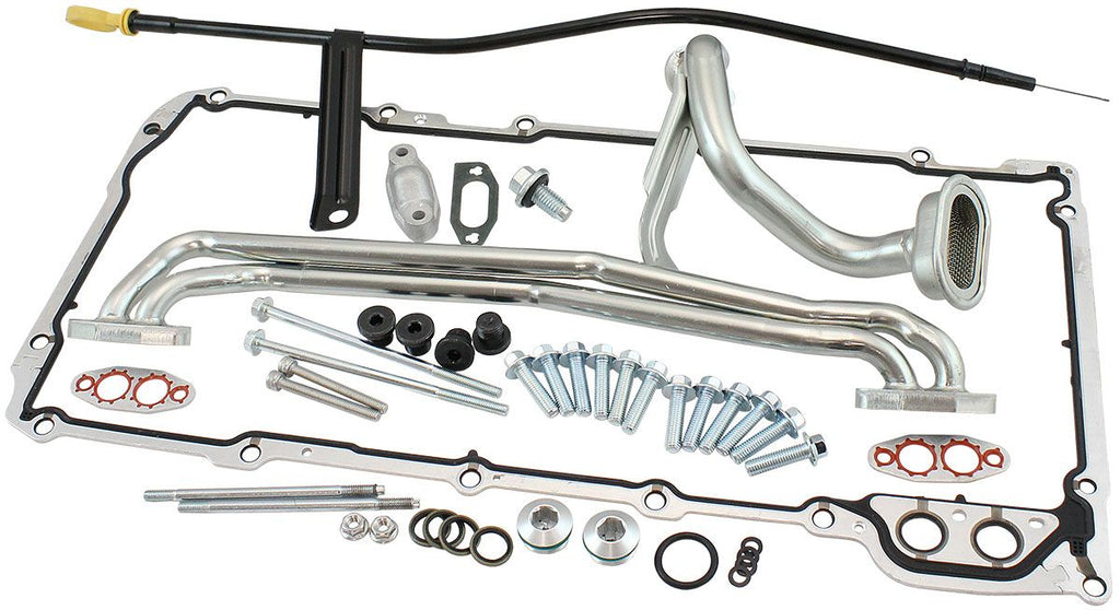 Aeroflow GM LS Cast Aluminium Standard Replacement Front Sump Oil Pan Suit GM LS Series, Holden Commodore VZ OEM Style