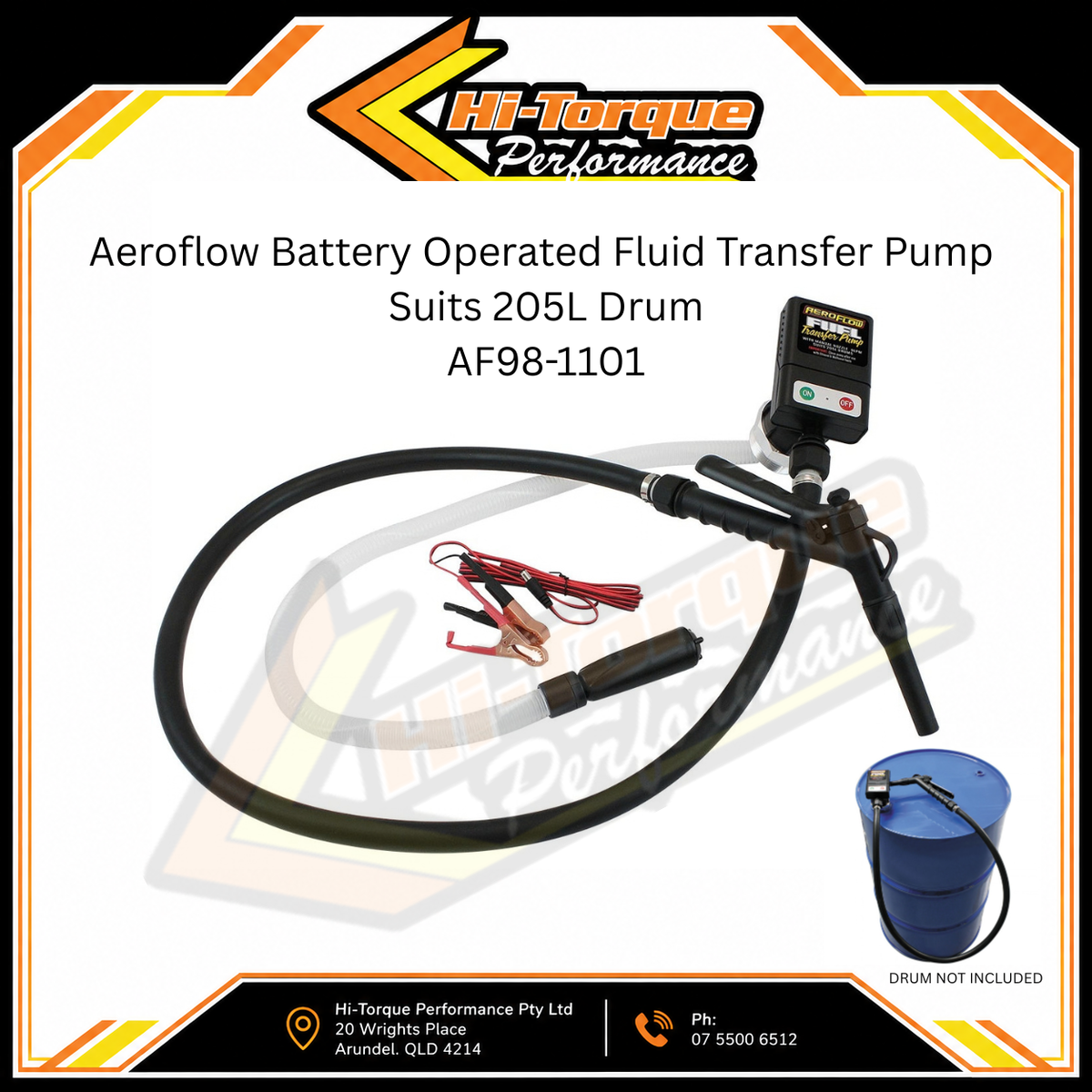 Aeroflow Battery Operated Fluid Transfer Pump Suits 205L (44Gal Drum)