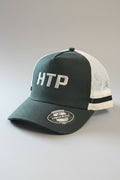 Black and white cap with 'HTP' logo