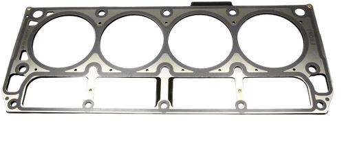 Metallic gasket on a white background