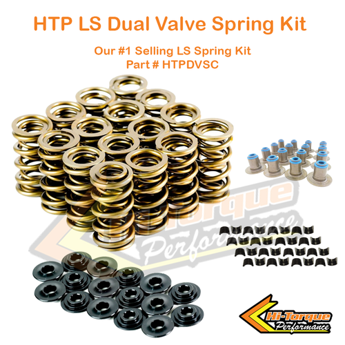 HTP LS Dual Valve Spring Kit with springs, retainers and hardware 