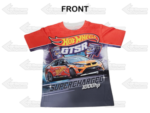 Hot Wheels GTSR Supercharged 1000hp Drift Car ~ Kids T-shirt