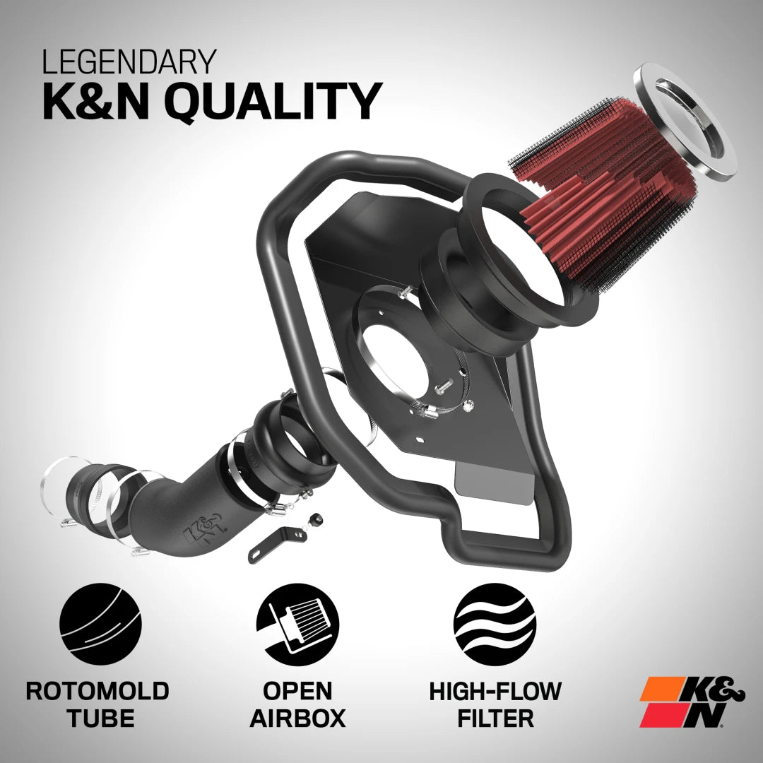 K&N Cold Air Intake - High-flow, Roto-mold Tube - JEEP GRAND CHEROKEE TRACKHAWK V8-6.2L
