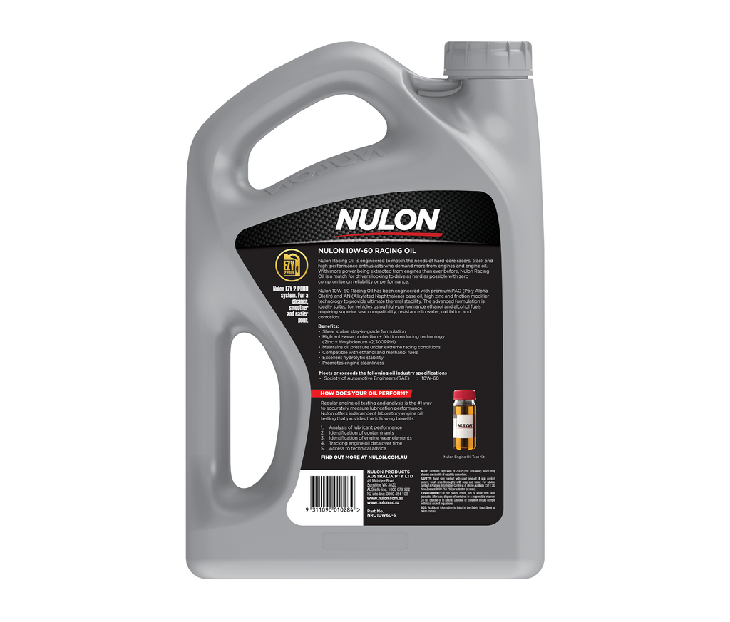 Nulon Full Synthetic 10W-60 Racing Oil (NRO10W60)