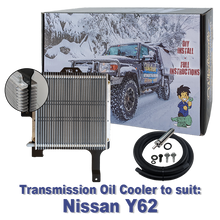 Load image into Gallery viewer, Dual Heavy Duty Transmission Oil Cooler Kit to suit Nissan Patrol Y62 with 7 Speed Auto