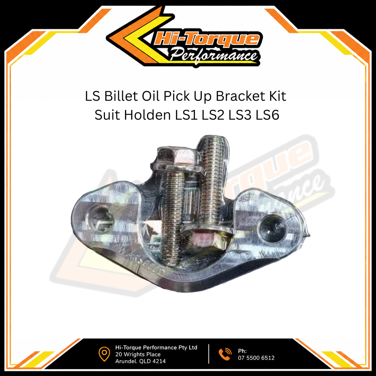 Warspeed LS Billet Oil Pick Up Bracket Kit Suit Holden LS1 LS2 LS3 LS6