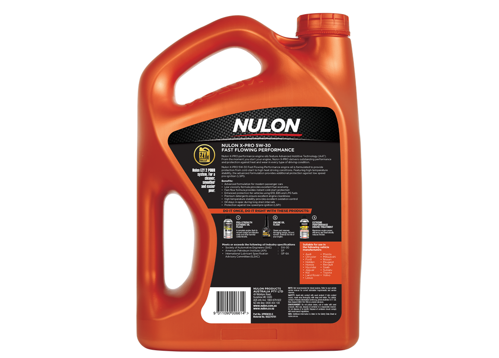 Nulon X-PRO 5W-30 Fast Flowing Semi Synthetic Engine Oil (XPR5W30)