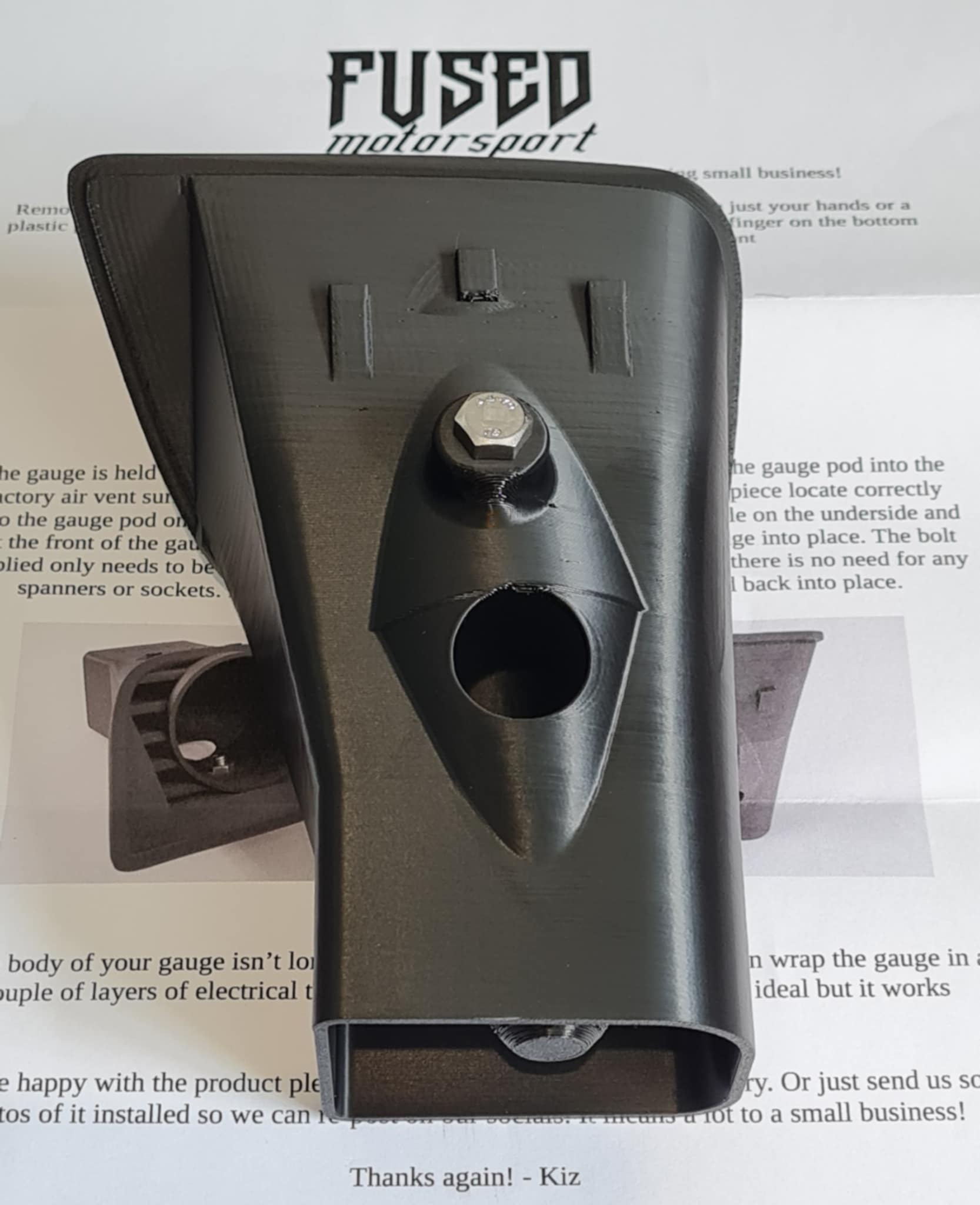 Fused Motorsport Holden VF Commodore HSV 52mm Air Vent Gauge Pod, Drivers side (Aus)