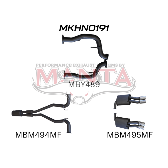 Manta Exhaust Suit HOLDEN COMMODORE VF 6.0L, 6.2L V8 UTE