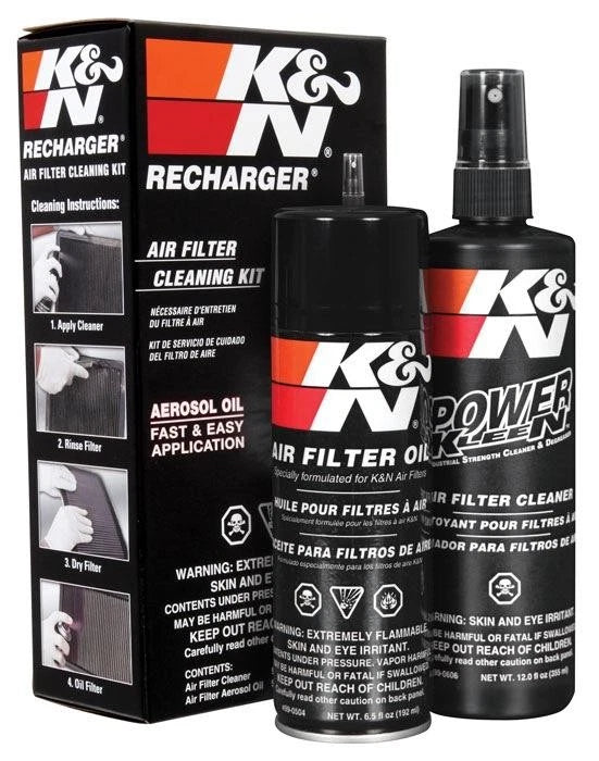 K&N Air Filter Care Service Kit - Aerosol Red Oil