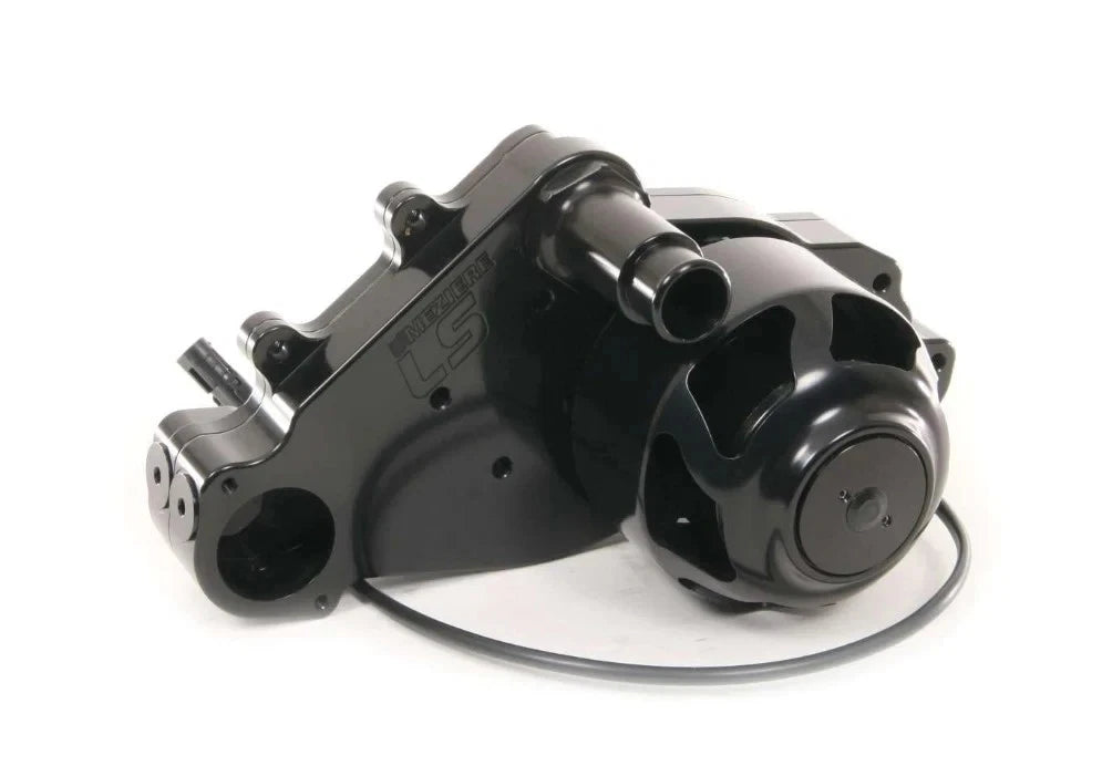 Meziere Electric Water Pump WP319S GM LS, High Flow Idler Black 55GPM Standard