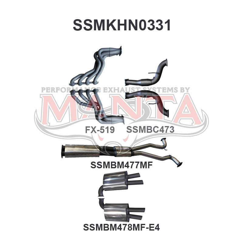 Manta Exhaust Suit Holden Commodore VF Gen-F HSV 6.2L V8 Clubsport, Senator, GTS Sedan (inc. supercharged LSA models)