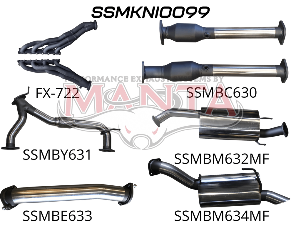 Manta Full Exhaust System Suit Nissan Patrol Y62 Series 1, 2, 3, 4 & 5 – 5.6L V8 Petrol Wagon