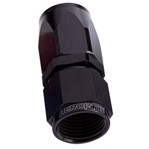 100 / 150 Series Taper Style One Piece Full Flow Swivel Straight Hose End -6AN Black Finish. Suit 100 & 450 Series Hose