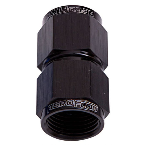 Straight Female Swivel Coupler -6AN Black Finish