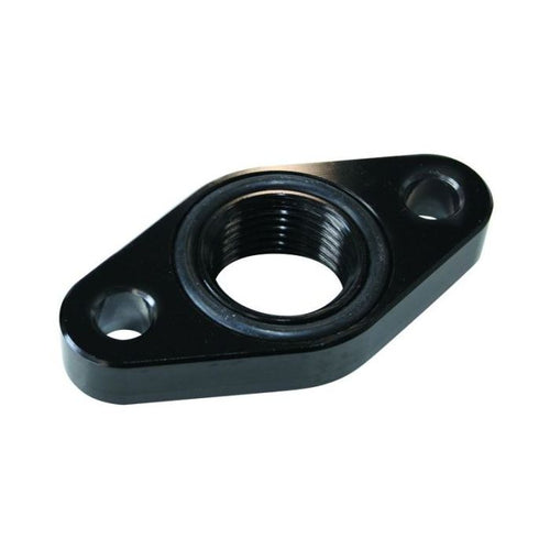 Aeroflow Turbo Drain Adapter  -10AN ORB outlet, 51mm bolt centre, Black Finish